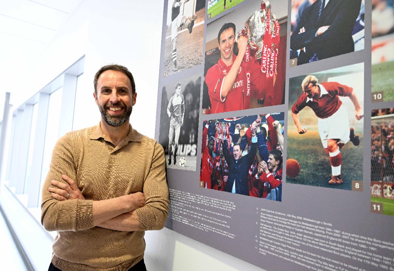 1 gareth southgate outside the sir bobby robson cancer trials research centre credit barry pells